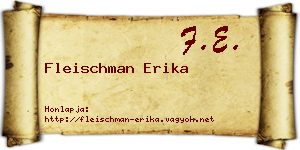 Fleischman Erika névjegykártya