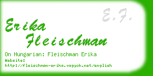 erika fleischman business card